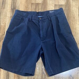 Polo by Ralph Lauren Men's Navy Blue Shorts classic fit 33 pleated 9inch